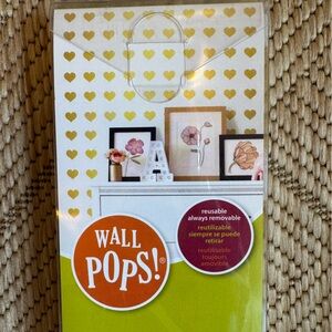 2/$15 Wall Pops Heart Wall Decals - Gold NWT